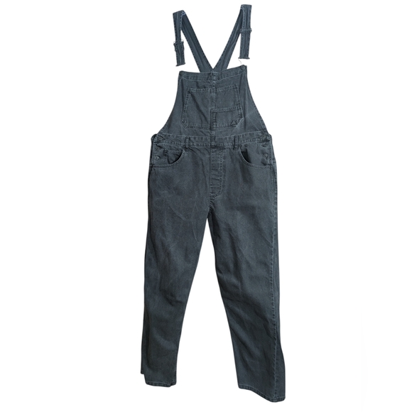 🖤 WE THE FREE Ziggy Denim Overalls – XL – Washed Black Straight Leg - Picture 3 of 11
